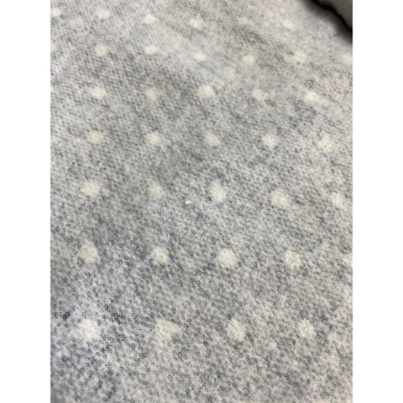 Blue & White Double Knit Fabric With Polka Dot Pattern 34" W x 33" L - Picture 3 of 4